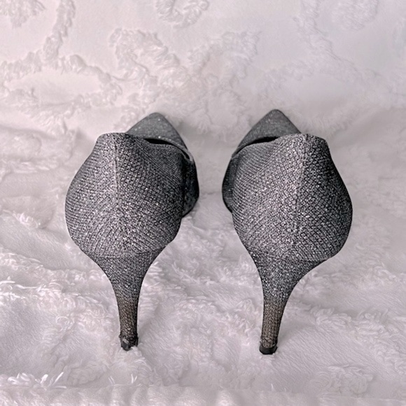 STUART WEITZMAN • PINOT PEWTER METALLIC EVENING HEEL • GUC - Picture 2 of 6